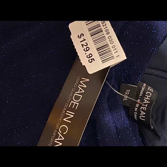 Le Chateau blue sparkly dress - Picture 4 of 4